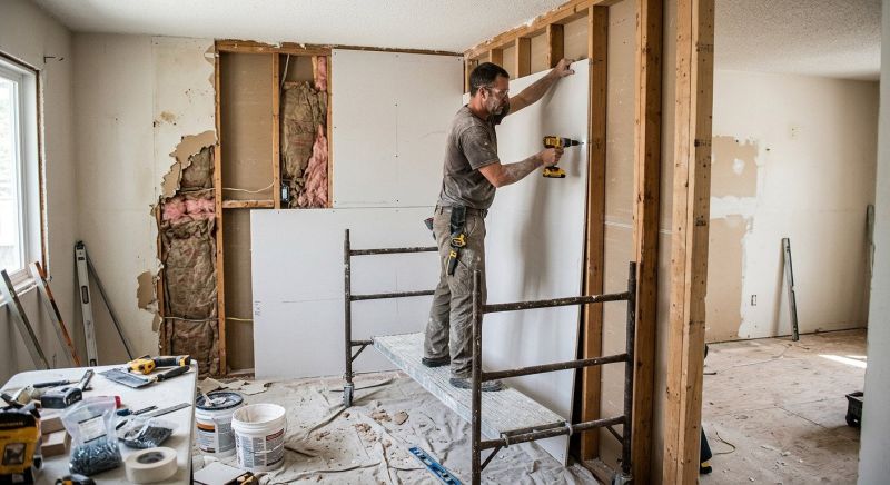 Ceiling Drywall Replacement in Kansas City, KS